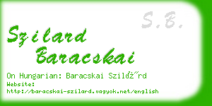 szilard baracskai business card